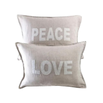 Jilly Box “Pom Pom at Home” Peace and Love Shams